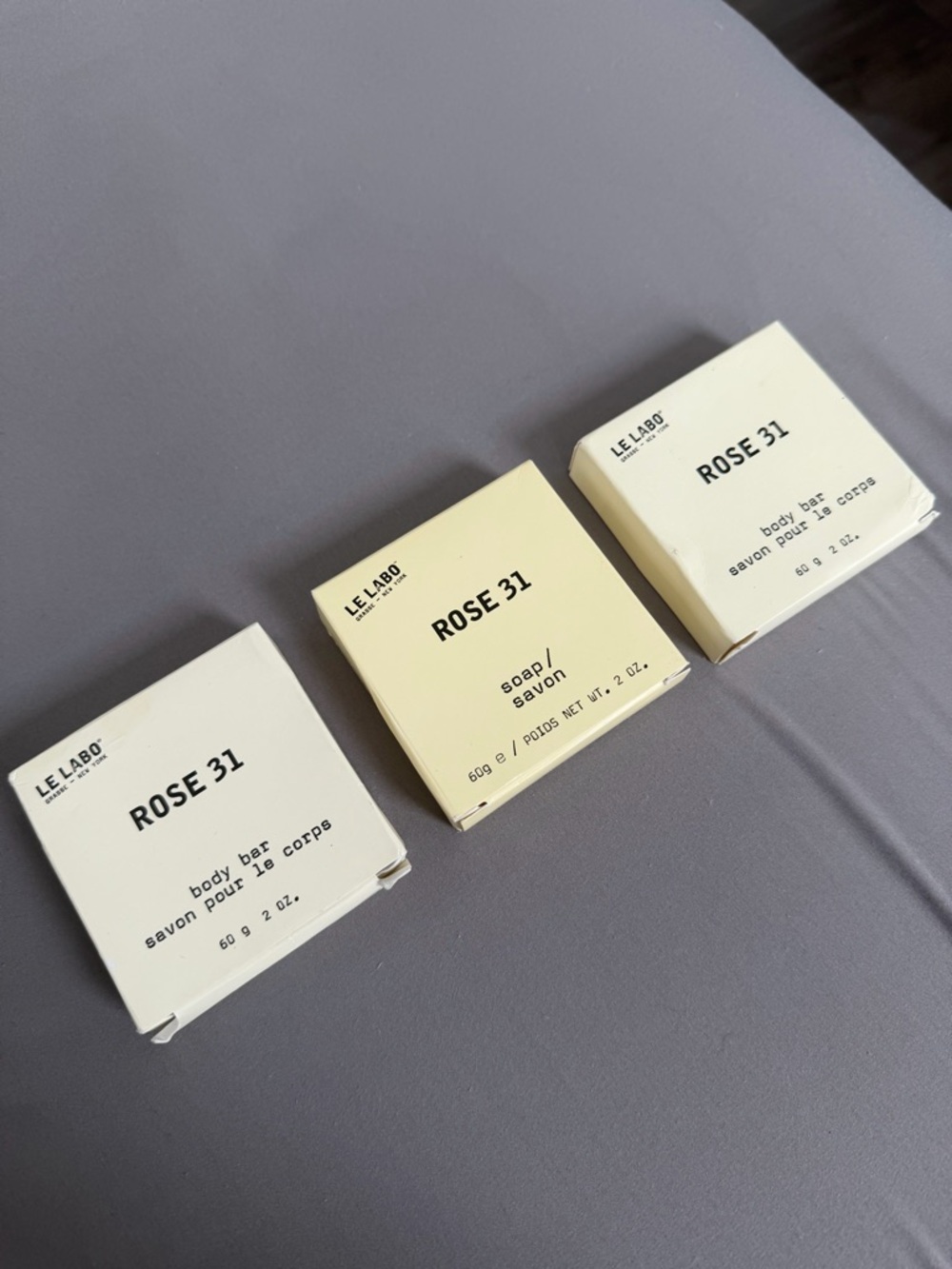 Le Labo Rose 31 Soap & Body Bar Set - Neutral Ivory Packaging